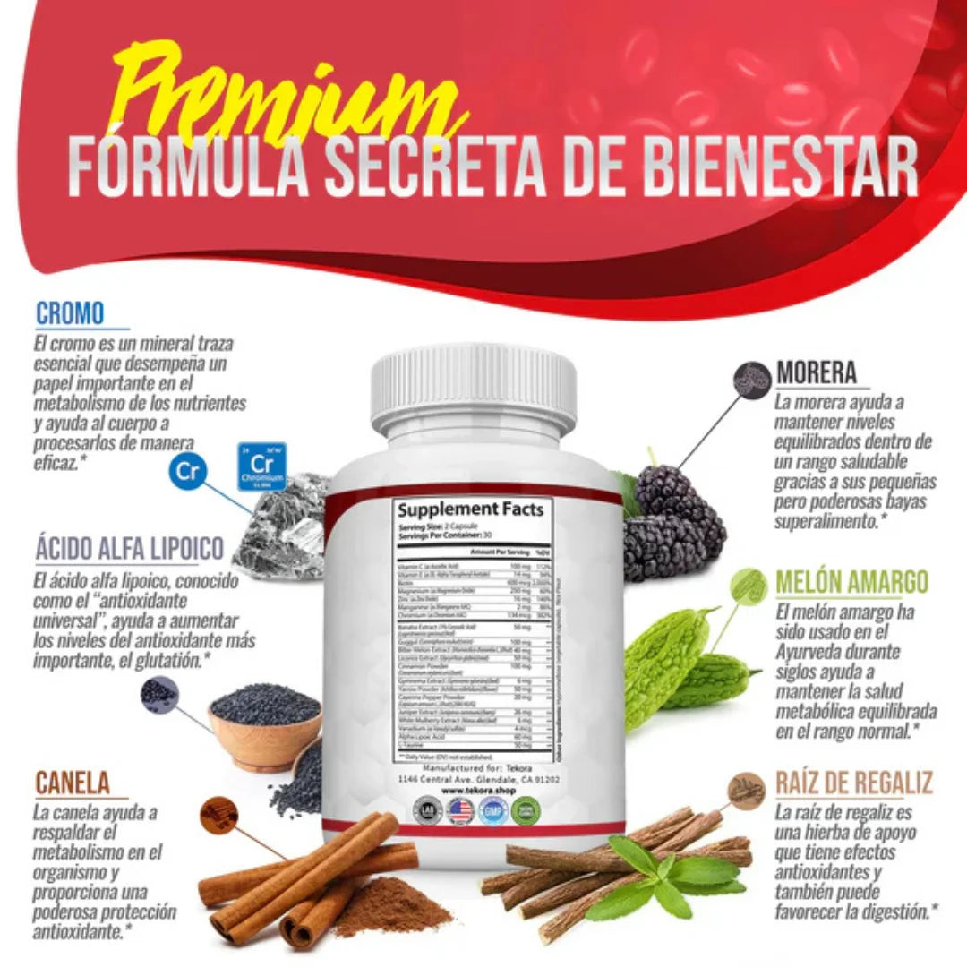 Blood Sugar Complex – Control Natural de Azúcar - 60 CAPSULAS