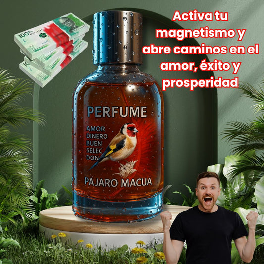 Perfume Pájaro Macua Abundancia y Prosperidad