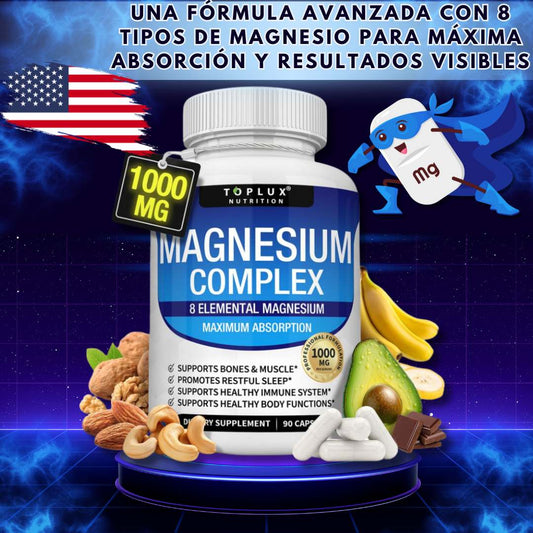 Magnesio Complex 8 Beneficios en 1 - 90 CAPSULAS