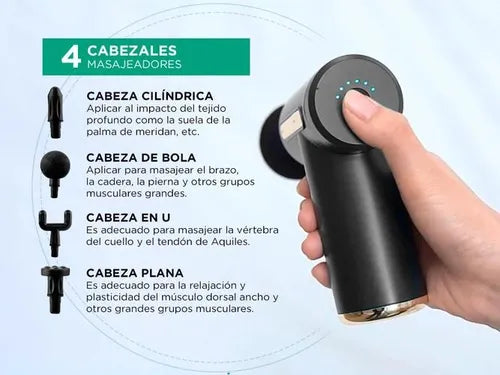 Pistola Masajeadora 4 En 1