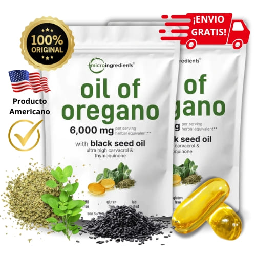 ACEITE DE OREGANO Y SEMILLA NEGRA - DETOX NATURAL 90 CAPSULAS