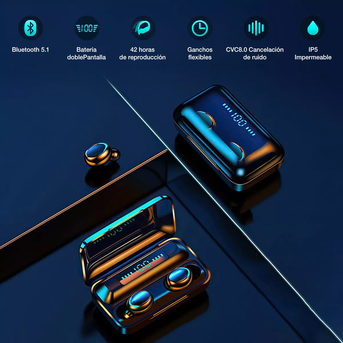 Audifonos bluetooth Resistentes al agua