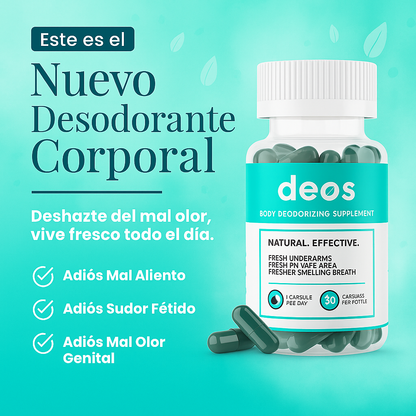 DEOS DESODORIZANTE CORPORAL 30 CAPSULAS VEGETALES