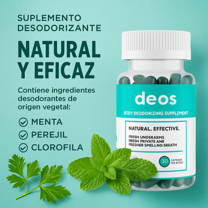 DEOS DESODORIZANTE CORPORAL 30 CAPSULAS VEGETALES