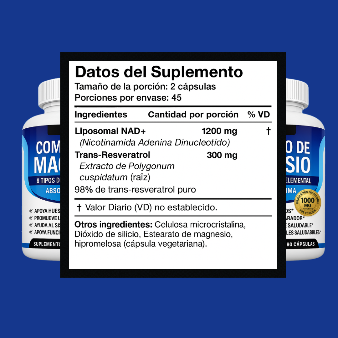 Magnesio Complex 8 Beneficios en 1 - 90 CAPSULAS