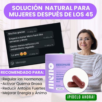 MENO  SOLUCIÓN NATURAL PARA LA MENOPAUSIA